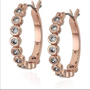 NWT Kate Spade Full Circle hoop rosegold  earrings N2